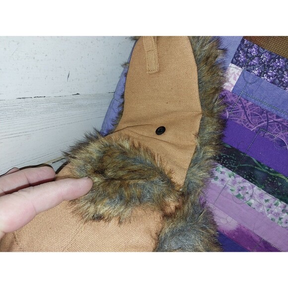 Trapper Hat Faux Fur Lined NWT Clear Creek Adult One Size Fits All Canvas Shell - Picture 4 of 11
